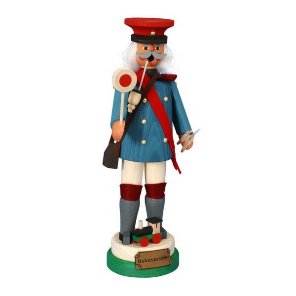 Karl Werner - Räuchermann Bahnvorsteher 28cm