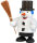 KWO - Räuchermann Schneemann, mini 10 cm