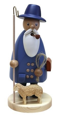 Gahlenz - Räuchermännchen Schäfer mit Schaf gebeizt 22cm
