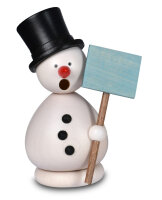 KWO - Räuchermann Schneemann Günter, weiß...