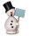 KWO - Räuchermann Schneemann Günter, weiß 10 cm