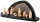 Schalling - Gesteinsbogen 15x37x13cm anthrazit LED beleuchtet Christi Geburt, Hirte,Drei Weisen