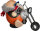 Seiffener Volkskunst eG - Kugelräucherfigur Hobby Biker 10 cm