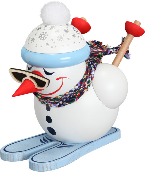 Seiffener Volkskunst eG - Kugelräucherfigur Cool-Man Abfahrtsläufer 11 cm