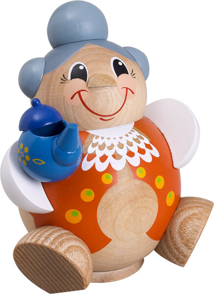 Seiffener Volkskunst eG - Kugelräucherfigur Oma Lustig 11 cm