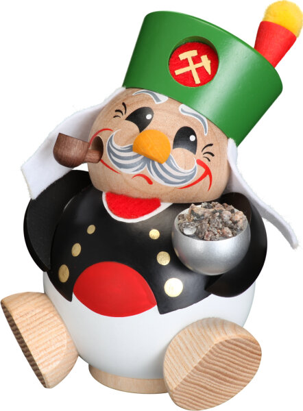 Seiffener Volkskunst eG - Kugelräucherfigur Bergmann  12 cm