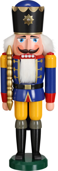 Seiffener Volkskunst eG - Nussknacker König blau 39 cm