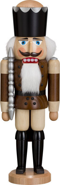Seiffener Volkskunst eG - Nussknacker König Esche lasiert braun 39 cm