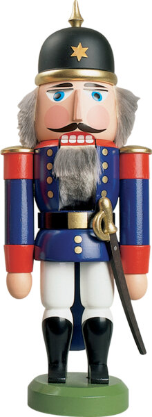 Seiffener Volkskunst eG - Nussknacker Soldat blau