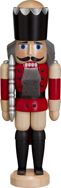 Seiffener Volkskunst eG - Nussknacker König Esche lasiert rot 29 cm