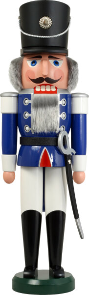 Seiffener Volkskunst eG - Nussknacker Husar blau 60 cm