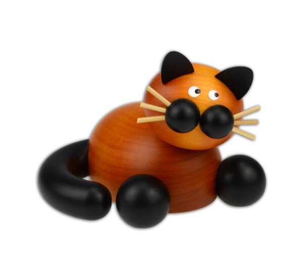 Drechslerei Martin - Katze Bommel schmusend 6 cm
