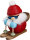 Seiffener Volkskunst eG - Kugelräucherfigur Nikolaus läuft Ski 15 cm