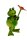 Drechslerei Martin - Frosch Freddy mit Blume, rot