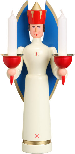 Seiffener Volkskunst eG - Traditionsfiguren Engel farbig bemalt 25 cm