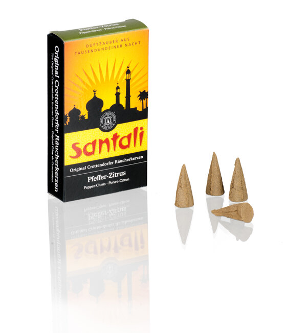 Crottendorfer Räucherkerzen Set Da 2 – Coni Di Incenso Orientali, Profumi Santali + Patchouli, 2x20 Coni Taglia M, Made In Germany