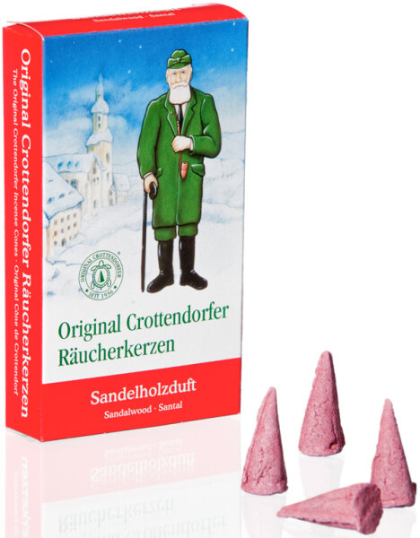 Crottendorfer Räucherkerzen - Sandelholzduft 100 Pack.