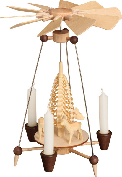 Seiffener Volkskunst eG - Nadelpyramide Rehe 25 cm