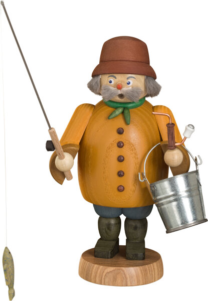 Seiffener Volkskunst eG - Räuchermännchen Angler 22 cm