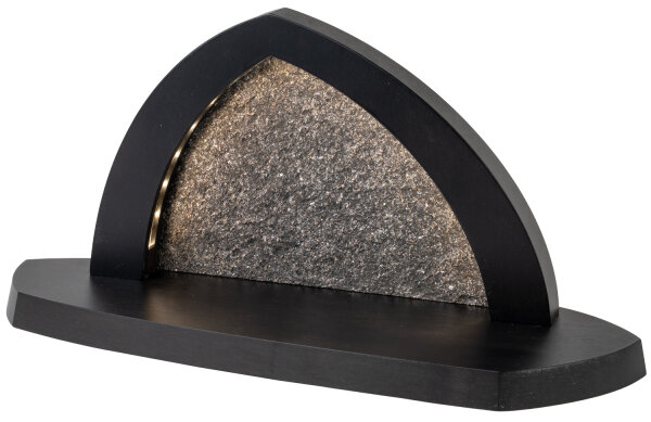 Seiffener Volkskunst eG - Lichterbogen  Gesteinsbogen 15x31x11cm anthrazit LED beleuchtet ohne Bestückung