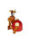 Drechslerei Martin - Hase mit Blume sitzend rot