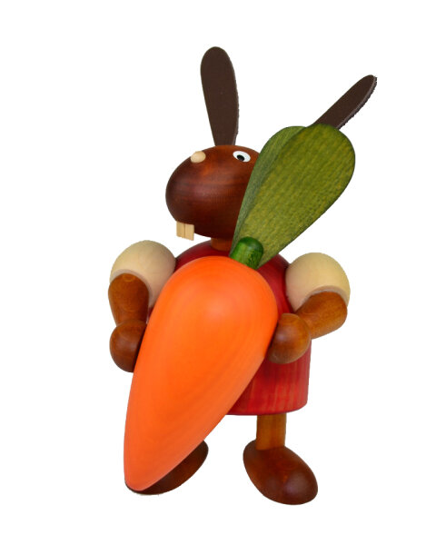 Drechslerei Martin - Hase mit Möhre rot