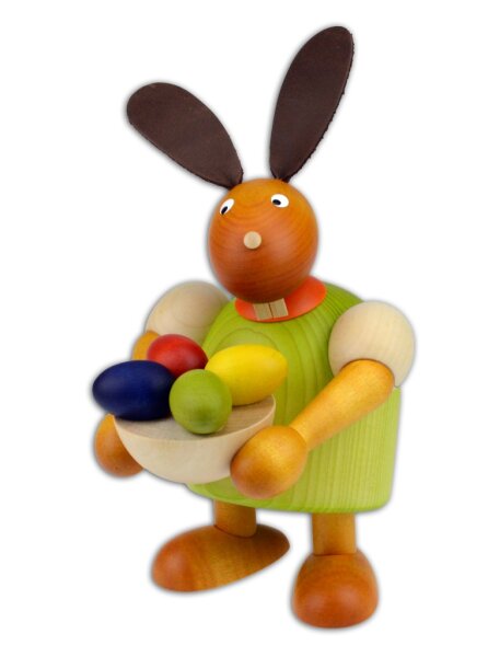 Drechslerei Martin - Hase mit Osternest grün, groß