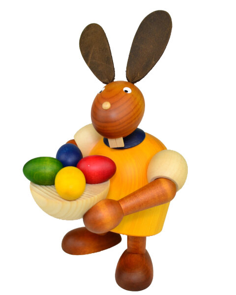 Drechslerei Martin - Hase mit Osternest gelb, groß