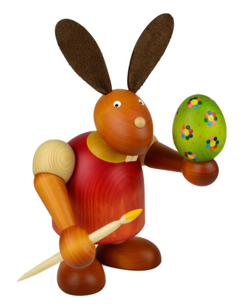 Drechslerei Martin - Hase mit Pinsel & Ei rot, groß maxi