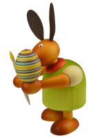 Drechslerei Martin - Hase mit Pinsel & Ei grün, groß maxi