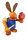 Drechslerei Martin - Hase mit Pinsel & Ei blau, groß maxi