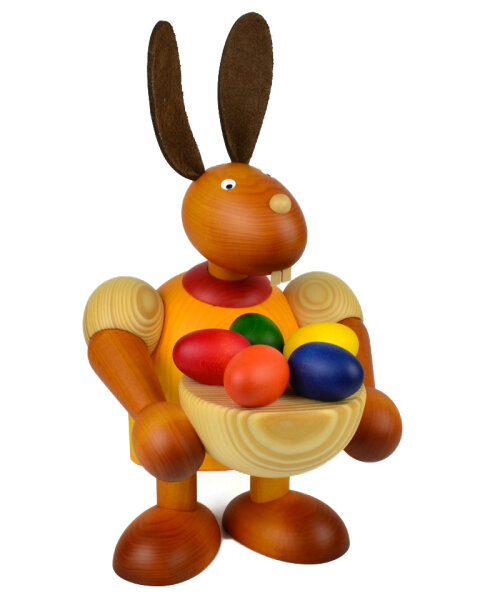 Drechslerei Martin - Hase mit Osternest gelb, groß maxi