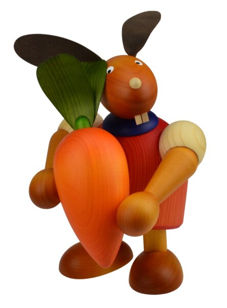 Drechslerei Martin - Hase mit Möhre rot, groß maxi