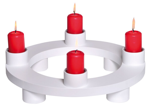 KWO - Adventskranz "Duo", Farbton weiß